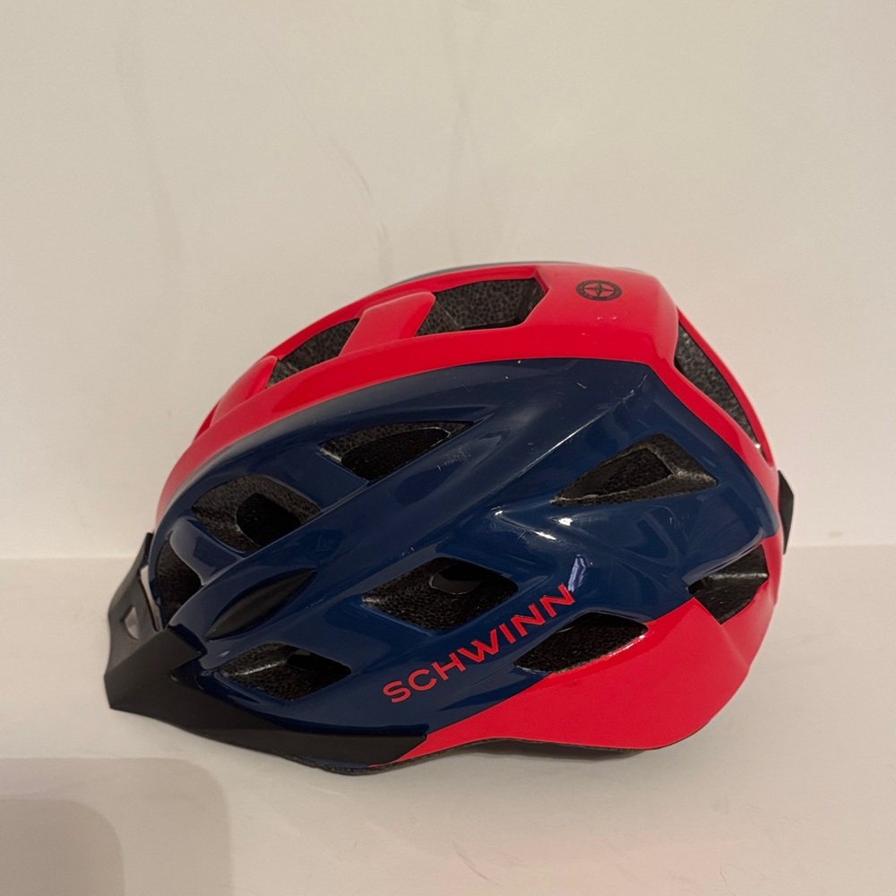 Schwinn Thrasher Red and Navy Vented Cycling Helmet. Kids 8-14